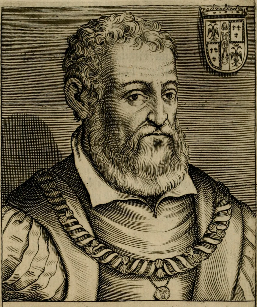 An illustration from Ritratti et elogij di capitani illustri : che ne' secoli moderni hanno gloriosamente guerreggiato, 1647, leaf 275