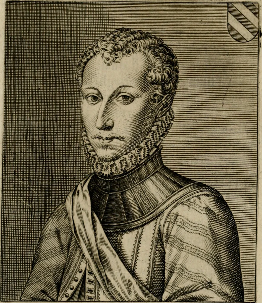 An illustration from Ritratti et elogij di capitani illustri : che ne' secoli moderni hanno gloriosamente guerreggiato, 1647, leaf 305