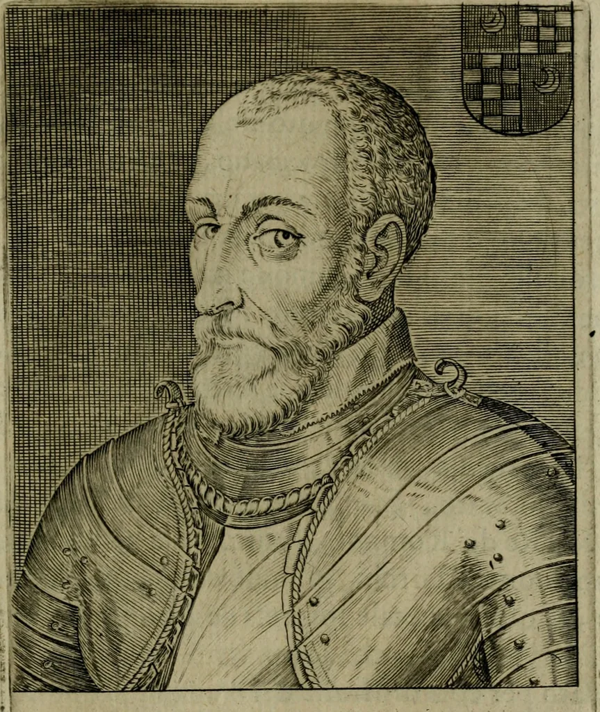 An illustration from Ritratti et elogij di capitani illustri : che ne' secoli moderni hanno gloriosamente guerreggiato, 1647, leaf 314