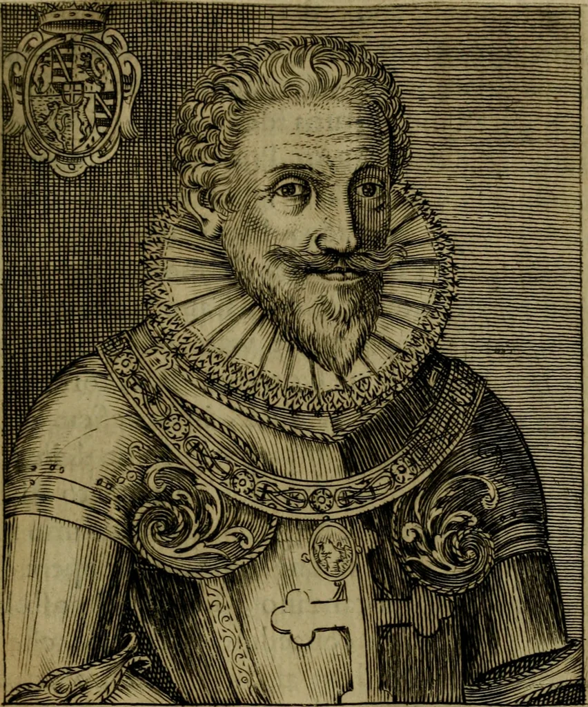 An illustration from Ritratti et elogij di capitani illustri : che ne' secoli moderni hanno gloriosamente guerreggiato, 1647, leaf 378