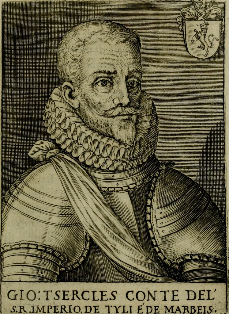 An illustration from Ritratti et elogij di capitani illustri : che ne' secoli moderni hanno gloriosamente guerreggiato, 1647, leaf 382