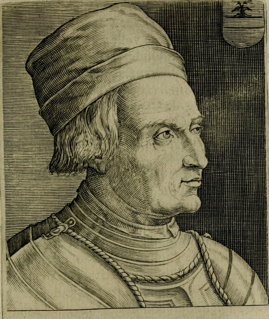 An illustration from Ritratti et elogij di capitani illustri : che ne' secoli moderni hanno gloriosamente guerreggiato, 1647, leaf 86