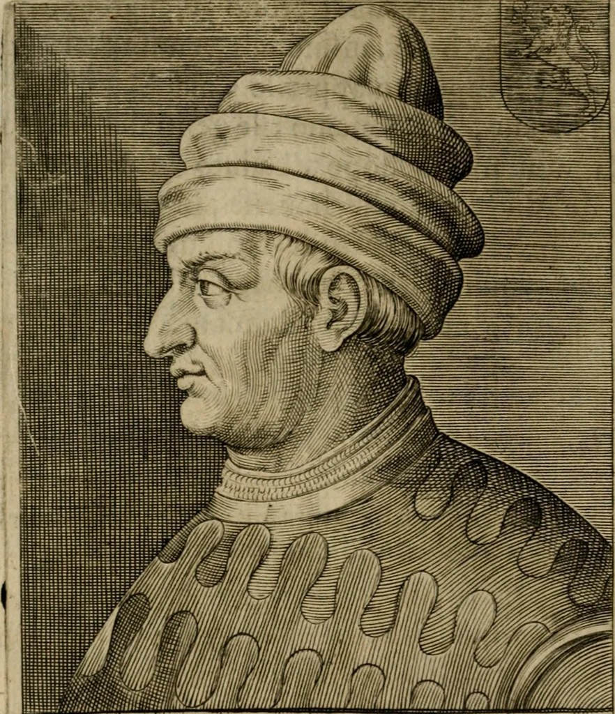 An illustration from Ritratti et elogij di capitani illustri : che ne' secoli moderni hanno gloriosamente guerreggiato, 1647, leaf 97