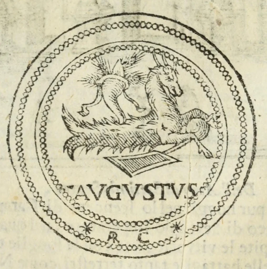 An illustration from Ritratto di Roma antica : nel quale sono figurati i principali tempij, teatri, anfiteatri, cerchi, naumachie, archi trionfali, curie, basiliche, colonne, ordine del trionfo, dignità militari, e ciuili, riti, cerimonie, medaglie, & altre cose notabili : con le vite, & effigie de primi rè di essa, e dichiarationi di Bartolomeo Marliani milanese e d'altri autori, 1633, leaf 189