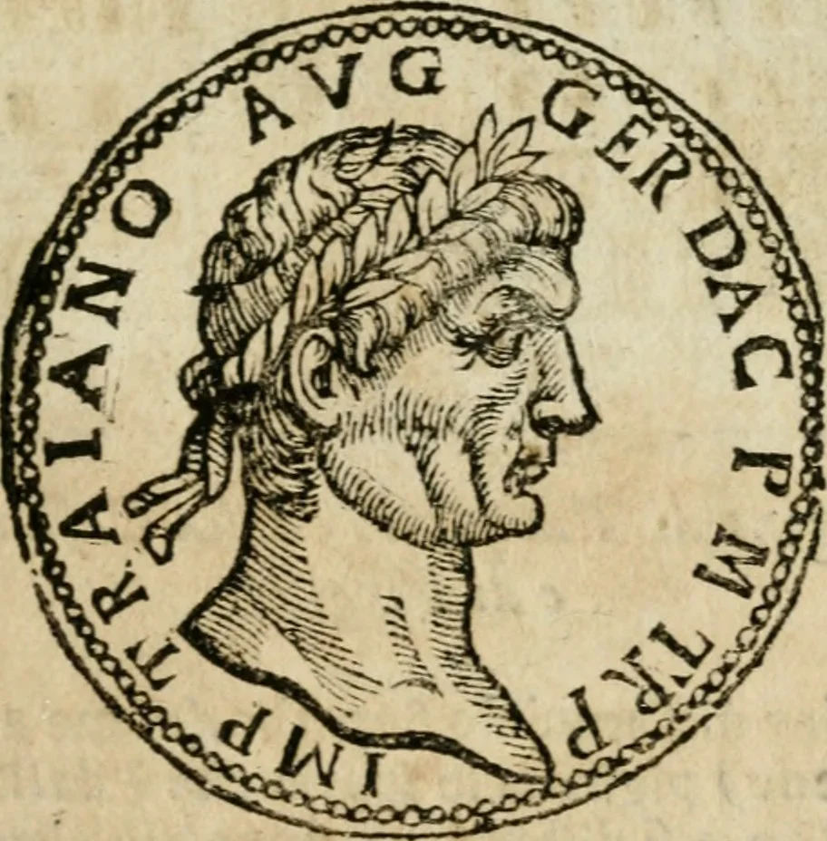 An illustration from Ritratto di Roma antica : nel qvale sono figvrati i principali tempij, theatri, anfiteatri, cerchi, naumachie, archi trionfali, curie, basiliche, colonne, ordine del trionfo, dignita militari, e ciuili, riti cerimonie, & altre cose notabili : aggiuntoui di nuouo le vite, & effigie de' primi rè di essa, e le grandezze dell'Imperio Romano, con l'esplicationi istoriche de' piu celebri antiquarij, 1654, leaf 118