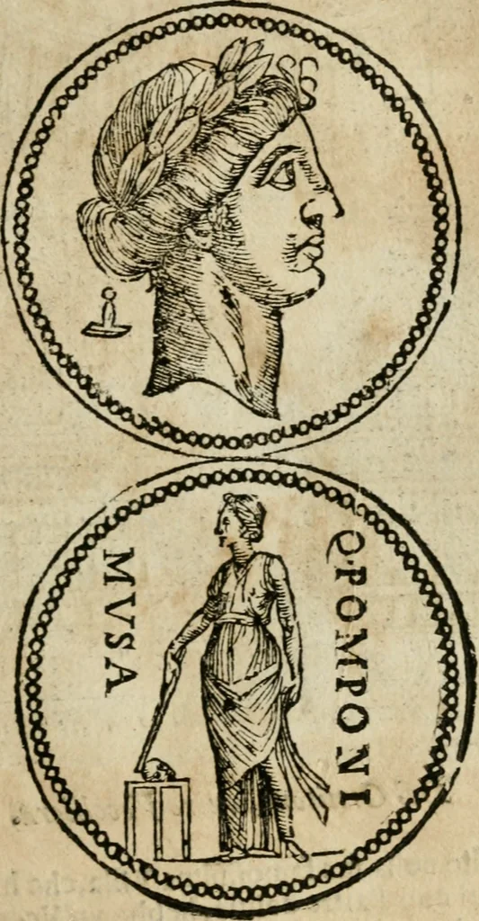 An illustration from Ritratto di Roma antica : nel qvale sono figvrati i principali tempij, theatri, anfiteatri, cerchi, naumachie, archi trionfali, curie, basiliche, colonne, ordine del trionfo, dignita militari, e ciuili, riti cerimonie, & altre cose notabili : aggiuntoui di nuouo le vite, & effigie de' primi rè di essa, e le grandezze dell'Imperio Romano, con l'esplicationi istoriche de' piu celebri antiquarij, 1654, leaf 120