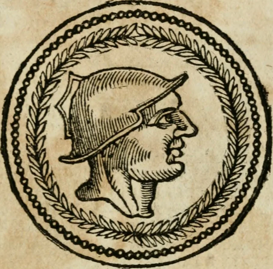 An illustration from Ritratto di Roma antica : nel qvale sono figvrati i principali tempij, theatri, anfiteatri, cerchi, naumachie, archi trionfali, curie, basiliche, colonne, ordine del trionfo, dignita militari, e ciuili, riti cerimonie, & altre cose notabili : aggiuntoui di nuouo le vite, & effigie de' primi rè di essa, e le grandezze dell'Imperio Romano, con l'esplicationi istoriche de' piu celebri antiquarij, 1654, leaf 122
