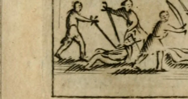 An illustration from Ritratto di Roma antica : nel qvale sono figvrati i principali tempij, theatri, anfiteatri, cerchi, naumachie, archi trionfali, curie, basiliche, colonne, ordine del trionfo, dignita militari, e ciuili, riti cerimonie, & altre cose notabili : aggiuntoui di nuouo le vite, & effigie de' primi rè di essa, e le grandezze dell'Imperio Romano, con l'esplicationi istoriche de' piu celebri antiquarij, 1654, leaf 134