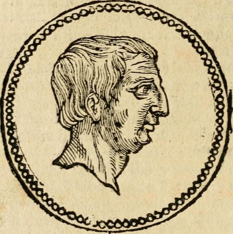 An illustration from Ritratto di Roma antica : nel qvale sono figvrati i principali tempij, theatri, anfiteatri, cerchi, naumachie, archi trionfali, curie, basiliche, colonne, ordine del trionfo, dignita militari, e ciuili, riti cerimonie, & altre cose notabili : aggiuntoui di nuouo le vite, & effigie de' primi rè di essa, e le grandezze dell'Imperio Romano, con l'esplicationi istoriche de' piu celebri antiquarij, 1654, leaf 165