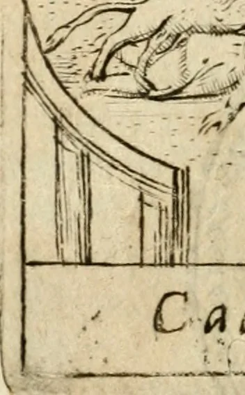 An illustration from Ritratto di Roma antica : nel qvale sono figvrati i principali tempij, theatri, anfiteatri, cerchi, naumachie, archi trionfali, curie, basiliche, colonne, ordine del trionfo, dignita militari, e ciuili, riti cerimonie, & altre cose notabili : aggiuntoui di nuouo le vite, & effigie de' primi rè di essa, e le grandezze dell'Imperio Romano, con l'esplicationi istoriche de' piu celebri antiquarij, 1654, leaf 173