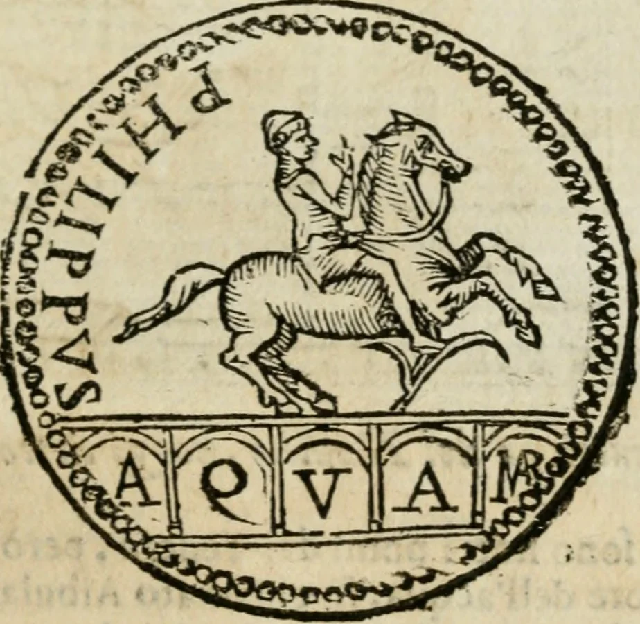An illustration from Ritratto di Roma antica : nel qvale sono figvrati i principali tempij, theatri, anfiteatri, cerchi, naumachie, archi trionfali, curie, basiliche, colonne, ordine del trionfo, dignita militari, e ciuili, riti cerimonie, & altre cose notabili : aggiuntoui di nuouo le vite, & effigie de' primi rè di essa, e le grandezze dell'Imperio Romano, con l'esplicationi istoriche de' piu celebri antiquarij, 1654, leaf 222