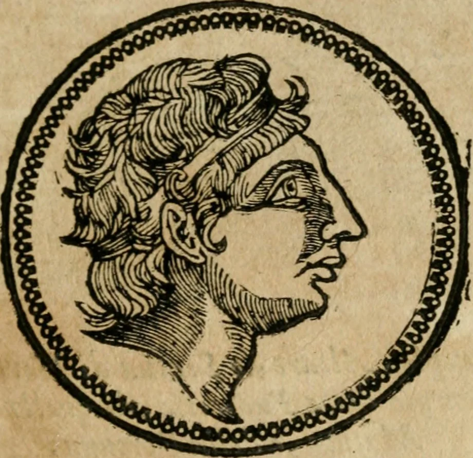 An illustration from Ritratto di Roma antica : nel qvale sono figvrati i principali tempij, theatri, anfiteatri, cerchi, naumachie, archi trionfali, curie, basiliche, colonne, ordine del trionfo, dignita militari, e ciuili, riti cerimonie, & altre cose notabili : aggiuntoui di nuouo le vite, & effigie de' primi rè di essa, e le grandezze dell'Imperio Romano, con l'esplicationi istoriche de' piu celebri antiquarij, 1654, leaf 256