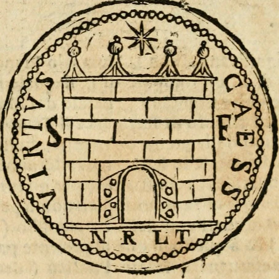 An illustration from Ritratto di Roma antica : nel qvale sono figvrati i principali tempij, theatri, anfiteatri, cerchi, naumachie, archi trionfali, curie, basiliche, colonne, ordine del trionfo, dignita militari, e ciuili, riti cerimonie, & altre cose notabili : aggiuntoui di nuouo le vite, & effigie de' primi rè di essa, e le grandezze dell'Imperio Romano, con l'esplicationi istoriche de' piu celebri antiquarij, 1654, leaf 273