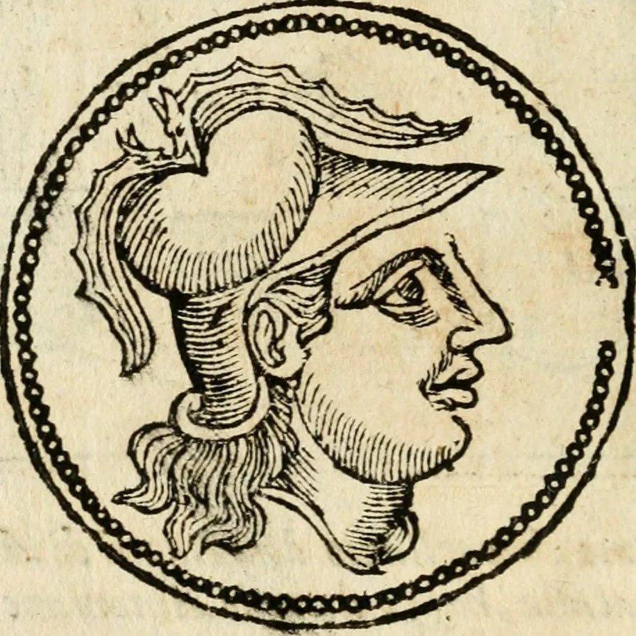An illustration from Ritratto di Roma antica : nel qvale sono figvrati i principali tempij, theatri, anfiteatri, cerchi, naumachie, archi trionfali, curie, basiliche, colonne, ordine del trionfo, dignita militari, e ciuili, riti cerimonie, & altre cose notabili : aggiuntoui di nuouo le vite, & effigie de' primi rè di essa, e le grandezze dell'Imperio Romano, con l'esplicationi istoriche de' piu celebri antiquarij, 1654, leaf 327