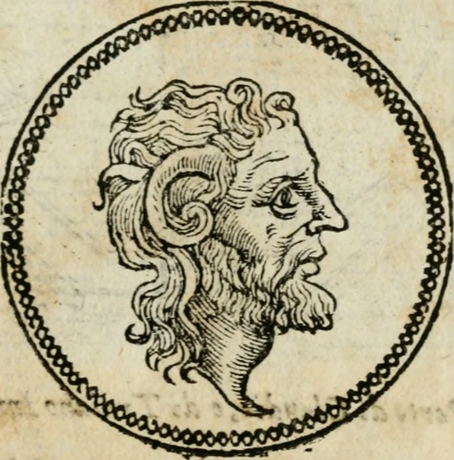 An illustration from Ritratto di Roma antica : nel qvale sono figvrati i principali tempij, theatri, anfiteatri, cerchi, naumachie, archi trionfali, curie, basiliche, colonne, ordine del trionfo, dignita militari, e ciuili, riti cerimonie, & altre cose notabili : aggiuntoui di nuouo le vite, & effigie de' primi rè di essa, e le grandezze dell'Imperio Romano, con l'esplicationi istoriche de' piu celebri antiquarij, 1654, leaf 350
