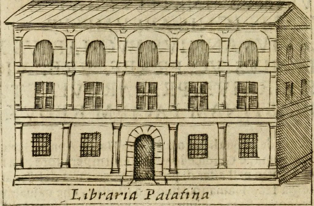 An illustration from Ritratto di Roma antica : nel qvale sono figvrati i principali tempij, theatri, anfiteatri, cerchi, naumachie, archi trionfali, curie, basiliche, colonne, ordine del trionfo, dignita militari, e ciuili, riti cerimonie, & altre cose notabili : aggiuntoui di nuouo le vite, & effigie de' primi rè di essa, e le grandezze dell'Imperio Romano, con l'esplicationi istoriche de' piu celebri antiquarij, 1654, leaf 97