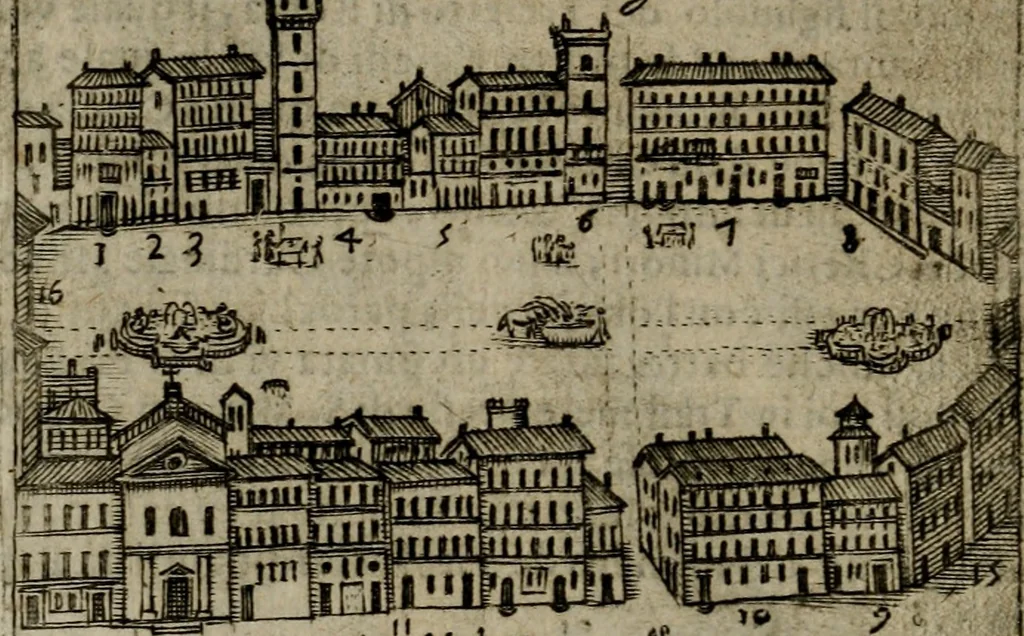 An illustration from Ritratto di Roma moderna, 1638, leaf 261