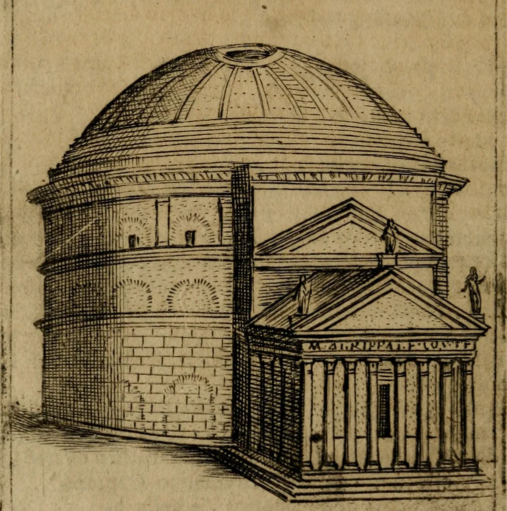 An illustration from Ritratto di Roma moderna, 1638, leaf 351