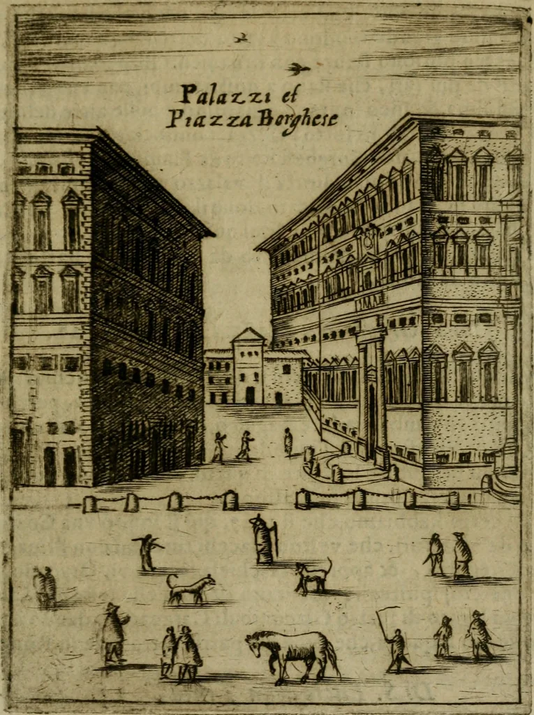 An illustration from Ritratto di Roma moderna, 1638, leaf 382