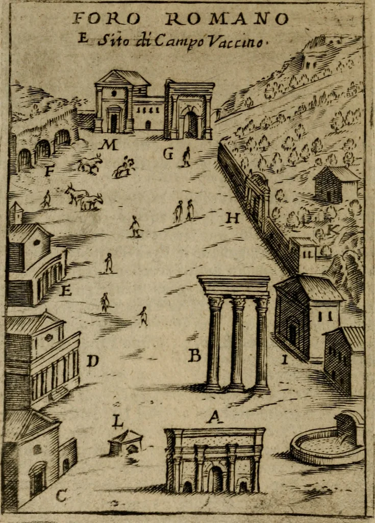 An illustration from Ritratto di Roma moderna, 1638, leaf 457