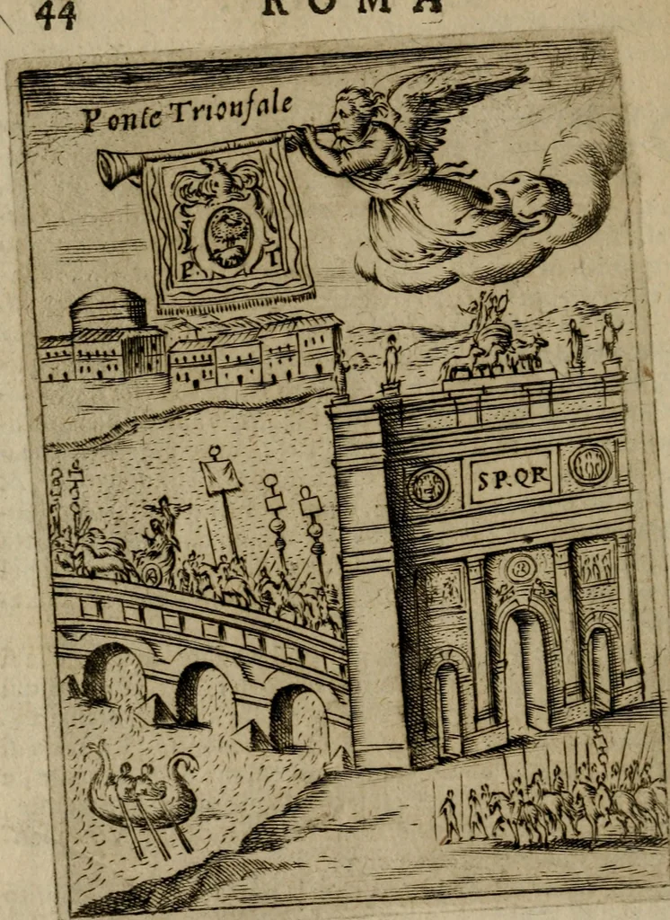 An illustration from Ritratto di Roma moderna, 1638, leaf 73