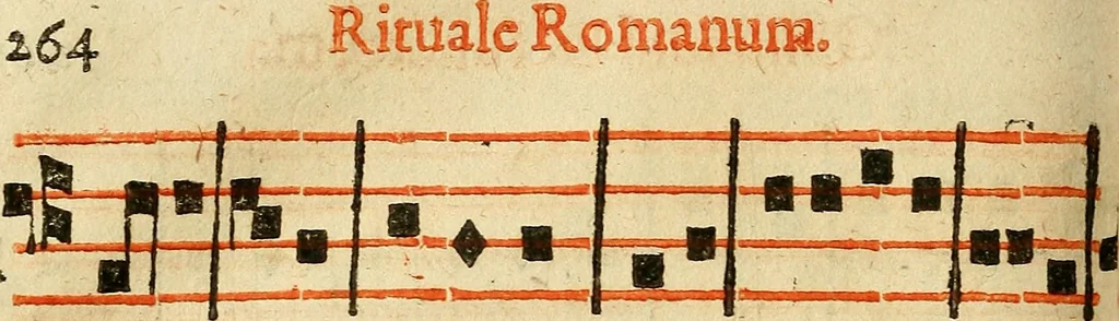 An illustration from Rituale Romanum Pauli V. Pont. Max. iussu editum, 1623, leaf 255