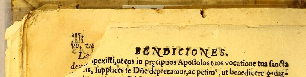 An illustration from Ritual para administrar los sanctos sacramentos sacado casi todo del Ritual romano, i lo de mas del Ritual indico. : Con algunas advertencias necessarias para la administracion de los santos sacramentos. Con una declaracion sumaria de lo que las religiones mendicantes pueden en las Indias por privilegios apostolicos, los quales se train a la letra., 1630, leaf 150