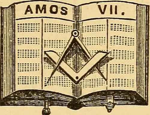 An illustration from Rituals of freemasonry: comprising the degrees of Entered apprentice, Fellow craft, and Master mason, in the lodge;, 1870, leaf 108