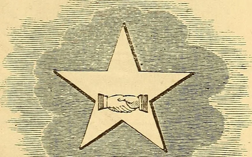 An illustration from Rituals of freemasonry: comprising the degrees of Entered apprentice, Fellow craft, and Master mason, in the lodge;, 1870, leaf 164