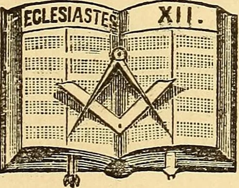 An illustration from Rituals of freemasonry: comprising the degrees of Entered apprentice, Fellow craft, and Master mason, in the lodge;, 1870, leaf 176