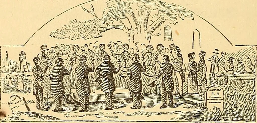 An illustration from Rituals of freemasonry: comprising the degrees of Entered apprentice, Fellow craft, and Master mason, in the lodge;, 1870, leaf 313