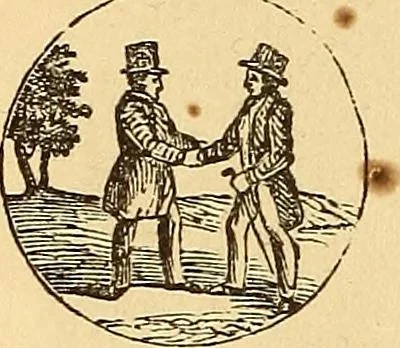 An illustration from Rituals of freemasonry: comprising the degrees of Entered apprentice, Fellow craft, and Master mason, in the lodge;, 1870, leaf 43