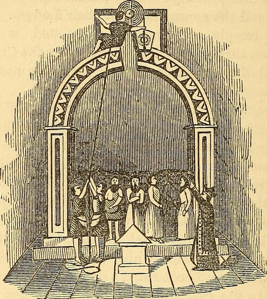 An illustration from Rituals of freemasonry: comprising the degrees of Entered apprentice, Fellow craft, and Master mason, in the lodge;, 1870, leaf 493