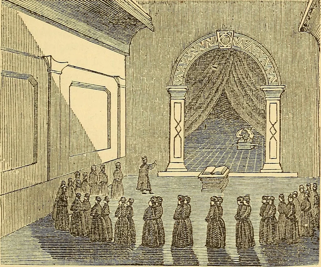 An illustration from Rituals of freemasonry: comprising the degrees of Entered apprentice, Fellow craft, and Master mason, in the lodge;, 1870, leaf 496