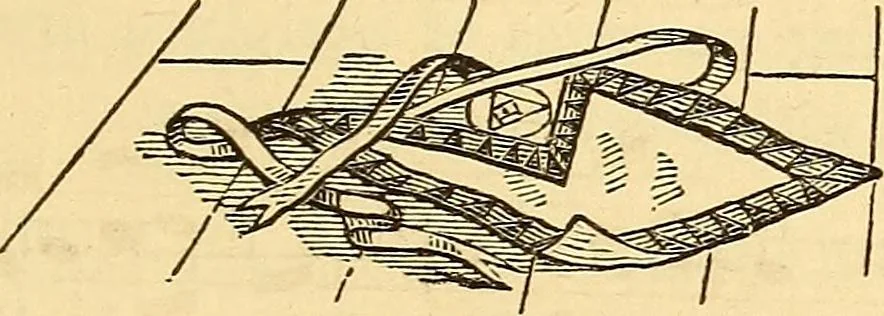 An illustration from Rituals of freemasonry: comprising the degrees of Entered apprentice, Fellow craft, and Master mason, in the lodge;, 1870, leaf 500