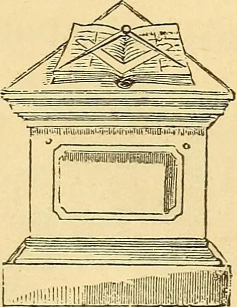 An illustration from Rituals of freemasonry: comprising the degrees of Entered apprentice, Fellow craft, and Master mason, in the lodge;, 1870, leaf 532