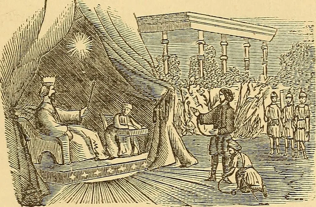 An illustration from Rituals of freemasonry: comprising the degrees of Entered apprentice, Fellow craft, and Master mason, in the lodge;, 1870, leaf 674