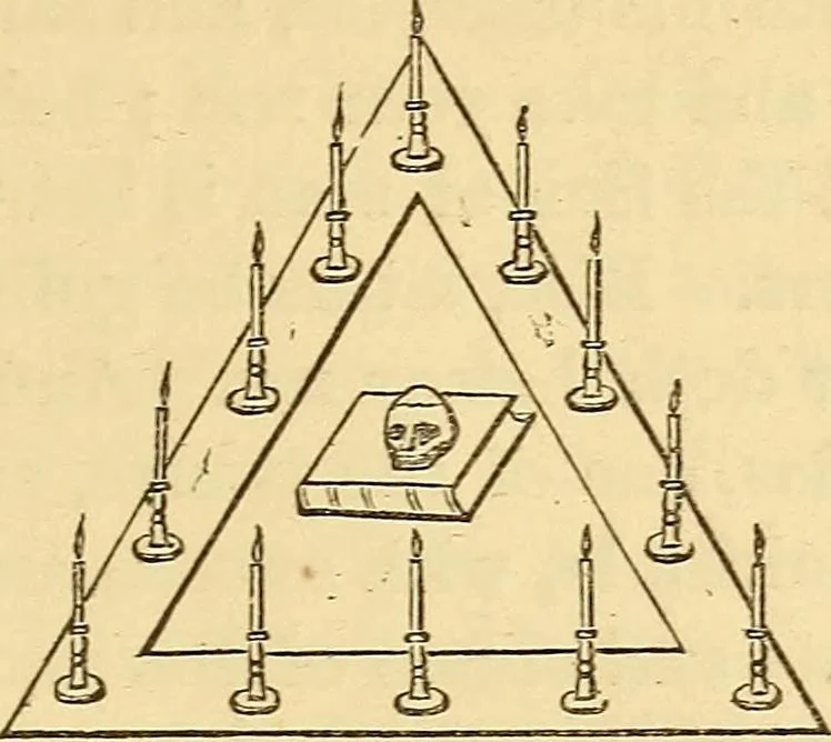 An illustration from Rituals of freemasonry: comprising the degrees of Entered apprentice, Fellow craft, and Master mason, in the lodge;, 1870, leaf 694