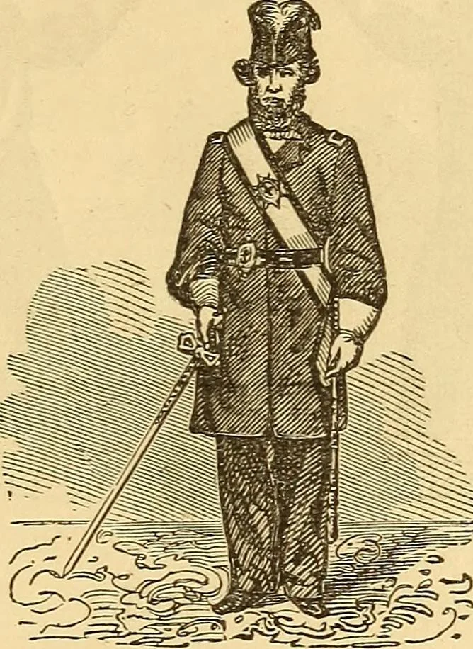 An illustration from Rituals of freemasonry: comprising the degrees of Entered apprentice, Fellow craft, and Master mason, in the lodge;, 1870, leaf 728