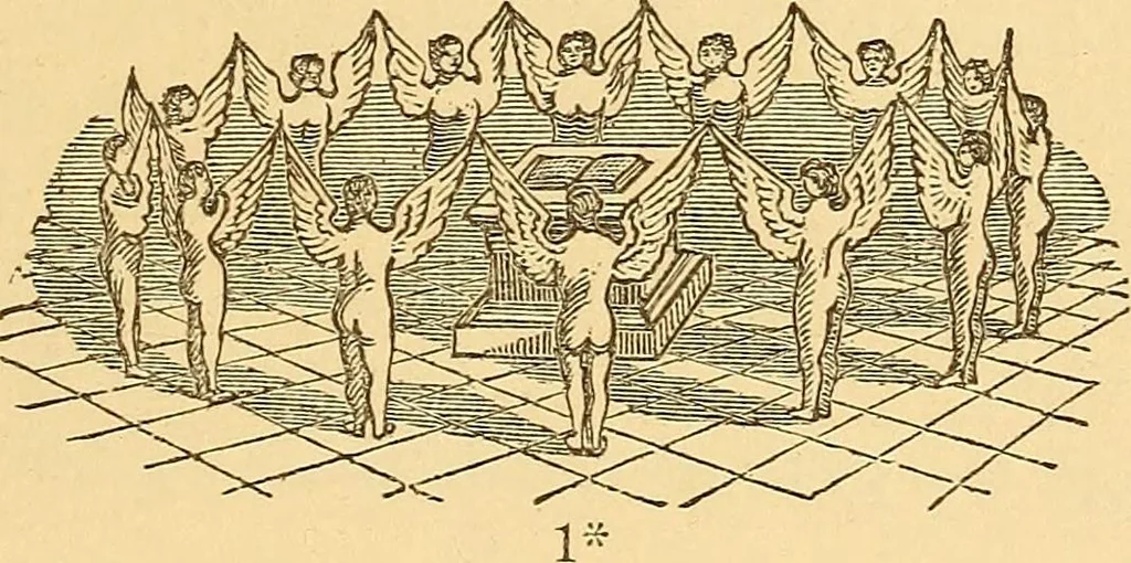 An illustration from Rituals of freemasonry: comprising the degrees of Entered apprentice, Fellow craft, and Master mason, in the lodge;, 1870, leaf 808
