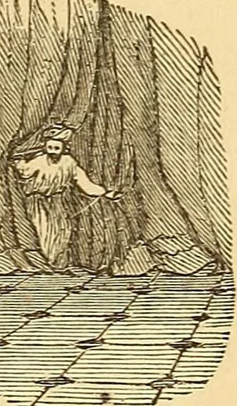 An illustration from Rituals of freemasonry: comprising the degrees of Entered apprentice, Fellow craft, and Master mason, in the lodge;, 1870, leaf 828
