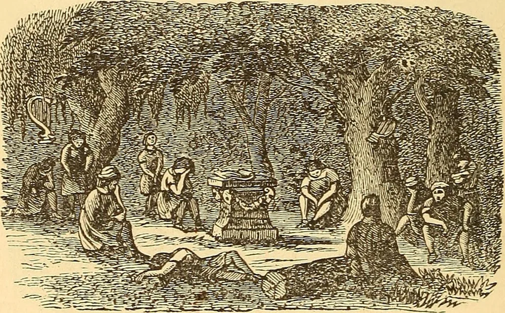 An illustration from Rituals of freemasonry: comprising the degrees of Entered apprentice, Fellow craft, and Master mason, in the lodge;, 1870, leaf 831