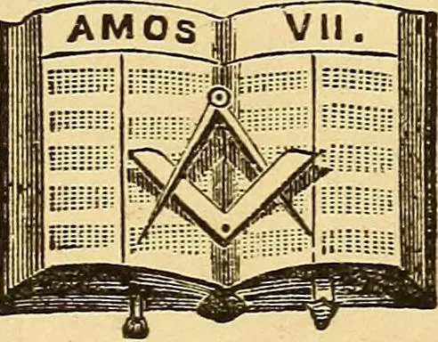 An illustration from Rituals of freemasonry: comprising the degrees of Entered apprentice, Fellow craft, and Master mason, in the lodge;, 1870, leaf 98