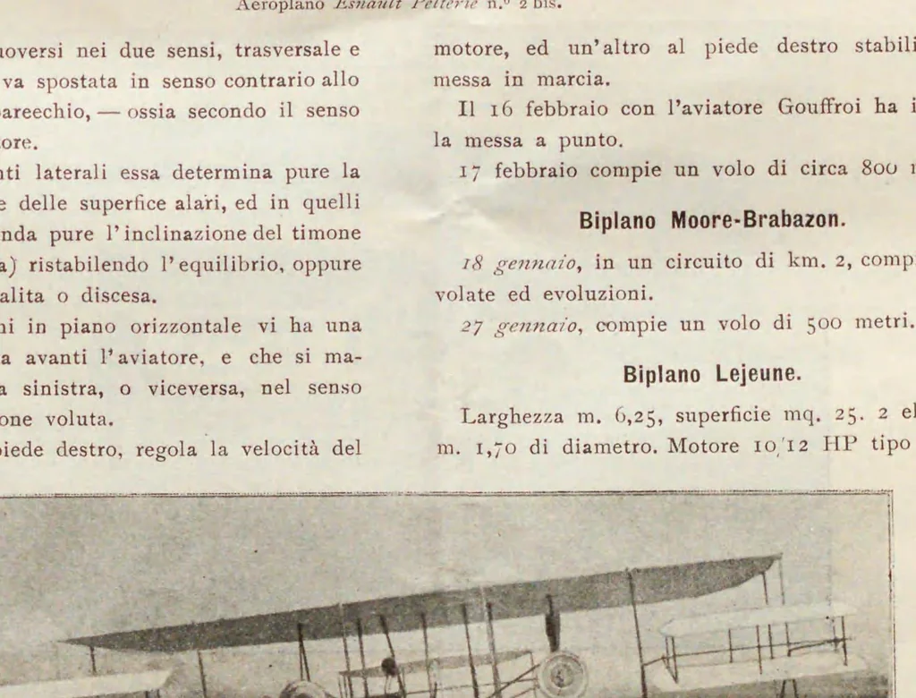 An illustration from Rivista tecnica di aeronautica e bollettino della Società aeronautica italiana, 1909, leaf 73