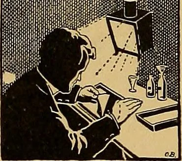 An illustration from Röntgenphotographie : Anleitung zu leicht auszuführenden Arbeiten mit statischer und galvanischer Elektrizität unter besonderer Berücksichtigung der Influenz-Elektrisiermaschine, 1908, leaf 113