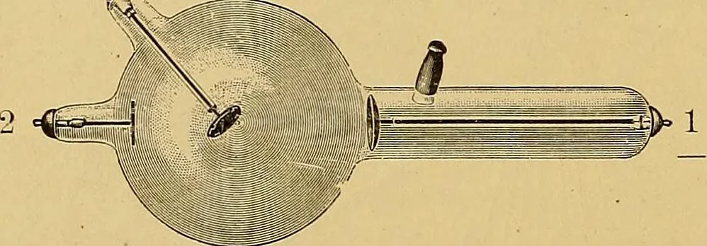 An illustration from Röntgenphotographie : Anleitung zu leicht auszuführenden Arbeiten mit statischer und galvanischer Elektrizität unter besonderer Berücksichtigung der Influenz-Elektrisiermaschine, 1908, leaf 15
