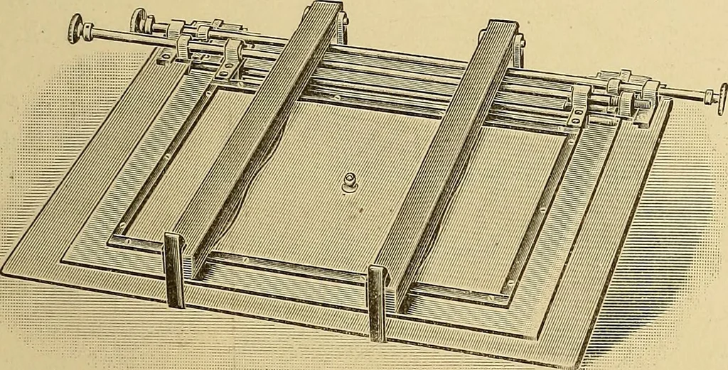 An illustration from Röntgenphotographie : Anleitung zu leicht auszuführenden Arbeiten mit statischer und galvanischer Elektrizität unter besonderer Berücksichtigung der Influenz-Elektrisiermaschine, 1908, leaf 72