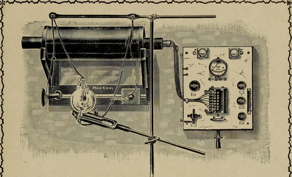 An illustration from Röntgentechniek : therapeutische beteekenis der "X" -stralen en der stoomen van hooge fréquentie, 1904, leaf 118