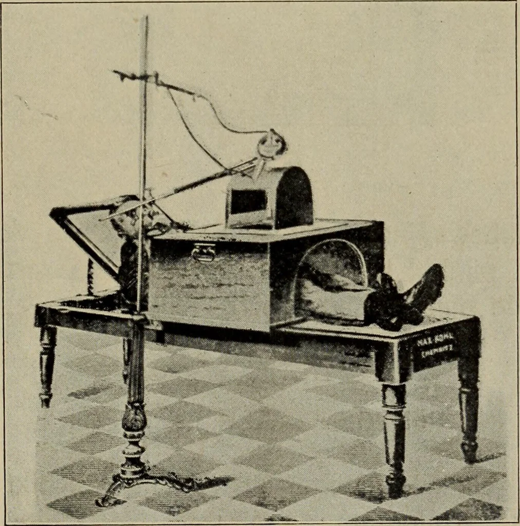 An illustration from Röntgentechniek : therapeutische beteekenis der "X" -stralen en der stoomen van hooge fréquentie, 1904, leaf 64