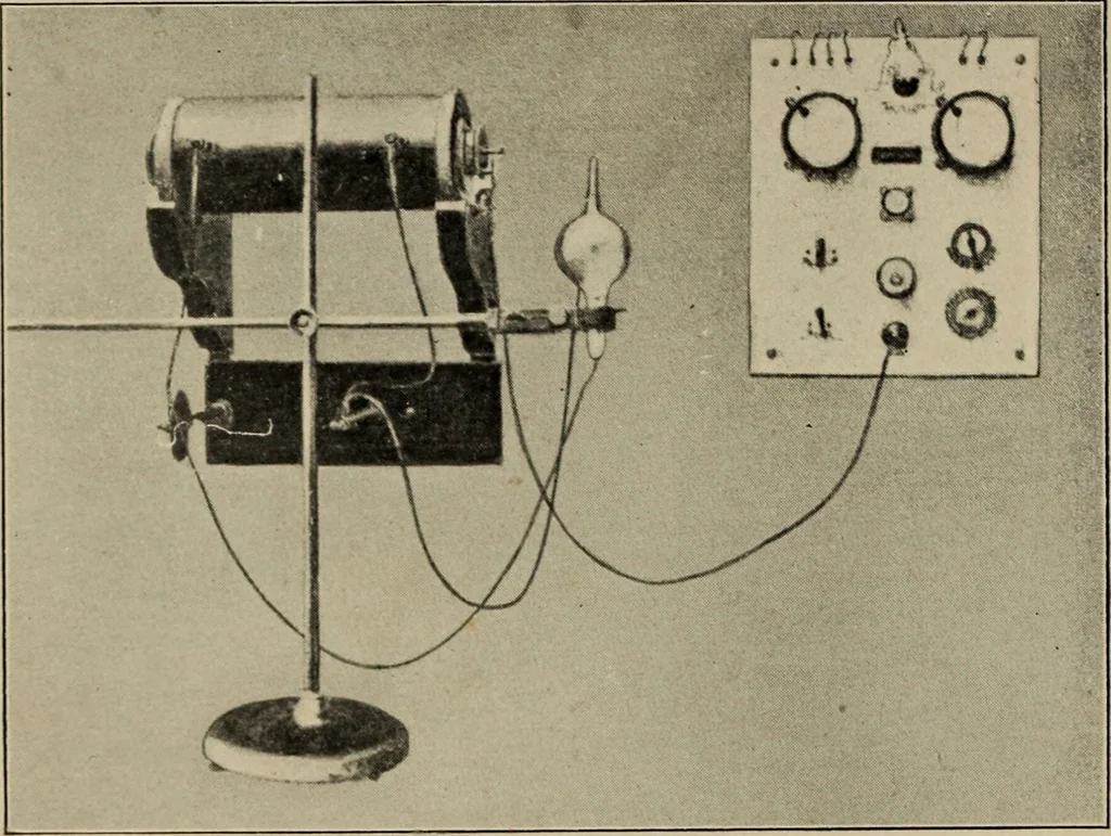 An illustration from Röntgentechniek : therapeutische beteekenis der "X" -stralen en der stoomen van hooge fréquentie, 1904, leaf 69